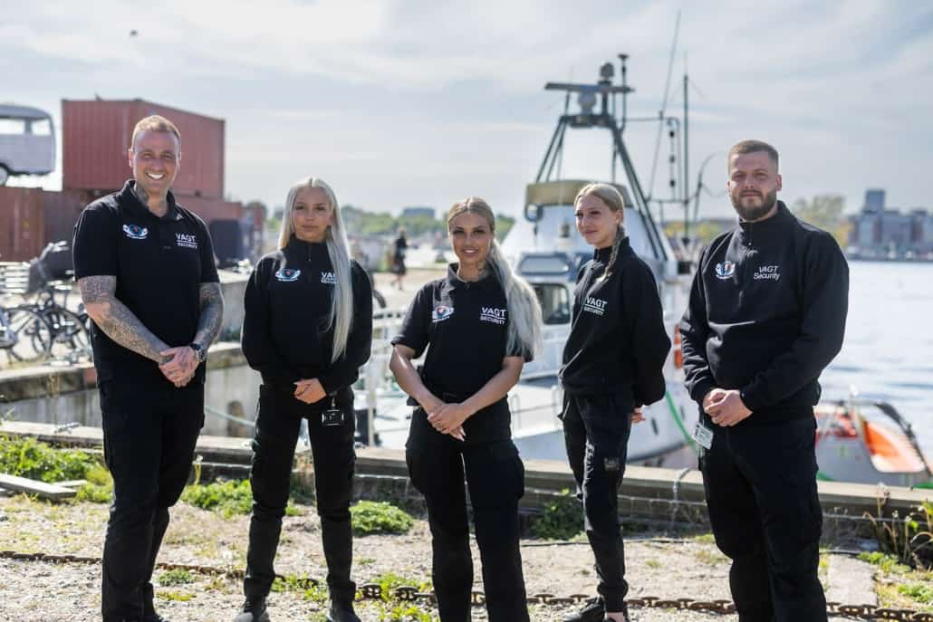 Billede af uddannede og professionelle vagter fra BS Security